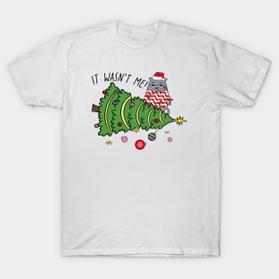 It Wasn't Me! Funny Christmas Cat T-Shirt